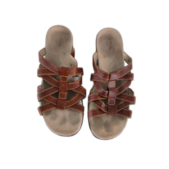 Eastland Leather Heeled Sandals Women 11 Brown - Picture 2 of 7